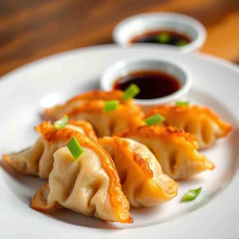 Crispy Pan-Fried Dim Sum Dumplings - Pork Potstickers Recipe